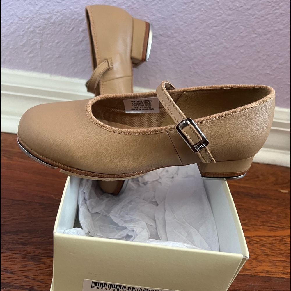 Bloch tan Tap On  shoes size 12